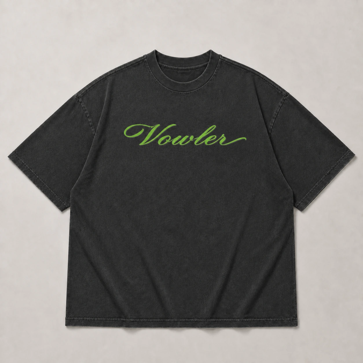 Vowler oversized T-shirt with green wordmark