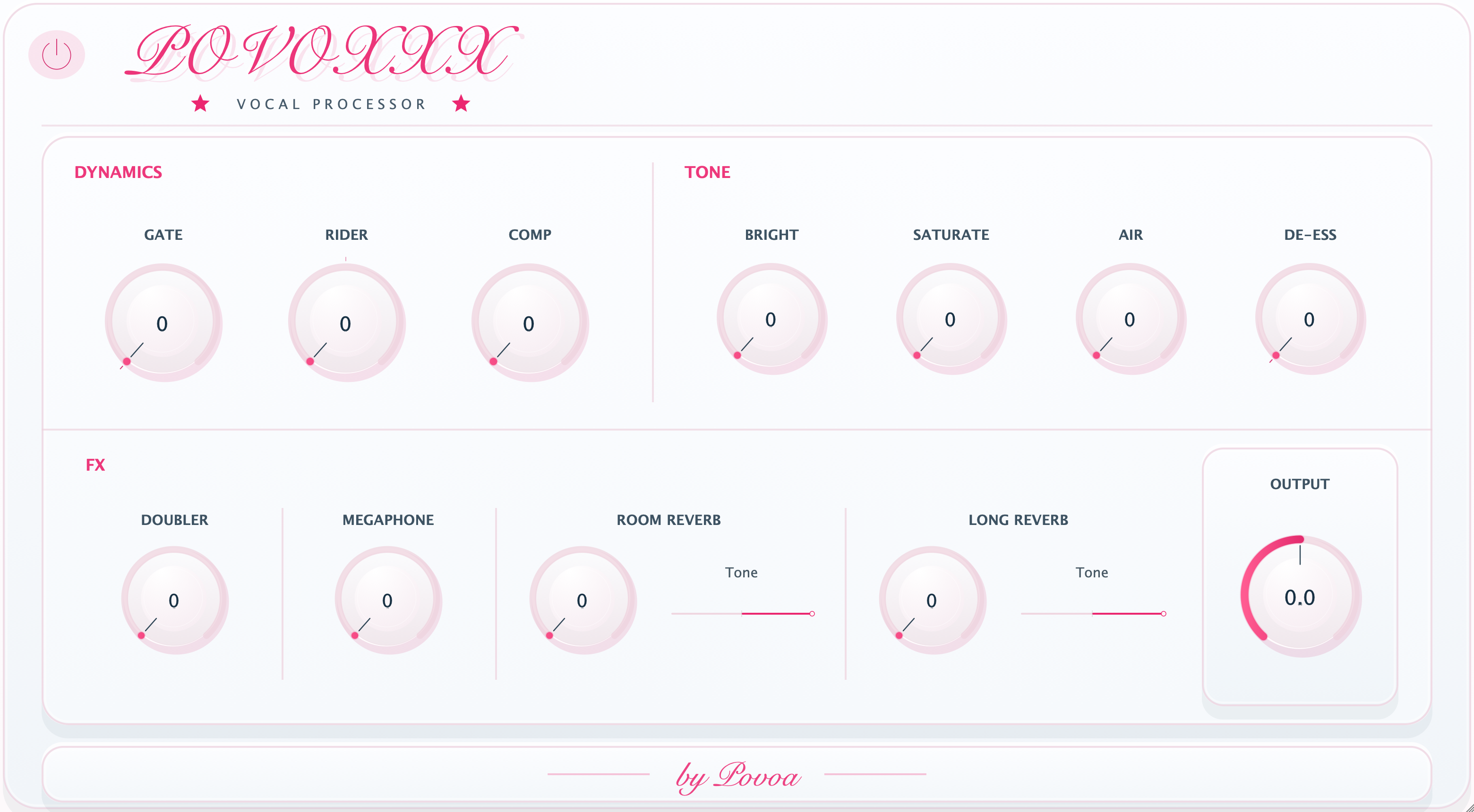 Povoxxx vocal processor interface preview